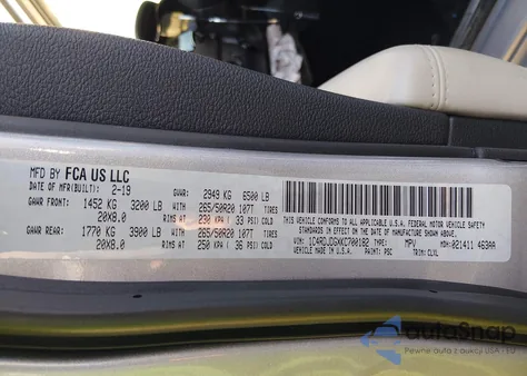 2019 Dodge Durango Gt Plus Awd from USA, damaged, VIN 1C4RDJDGXKC700182